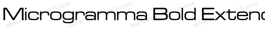 Microgramma Bold Extended字体转换